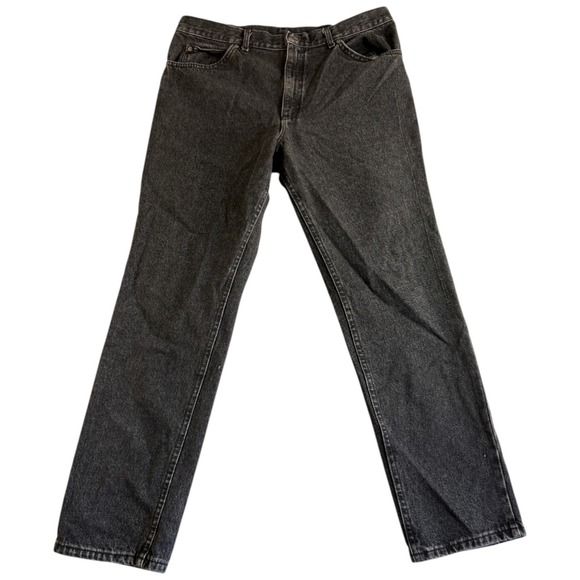 Lee Other - VTG Lee Jeans Men 38x32 (37x31) Gray Denim Union Made Straight Charcoal Wash USA